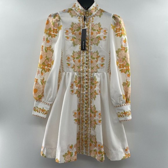 Beulah Dresses & Skirts - Beulah London Leila Floral Retro Dress Belted Button Up Tuckernuck Exclusive S